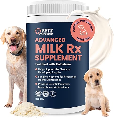 Vets Preferred Fórmula de reemplazo de leche para cachorros, suplemento en polvo de reemplazo de leche para perros embarazadas, lactantes y