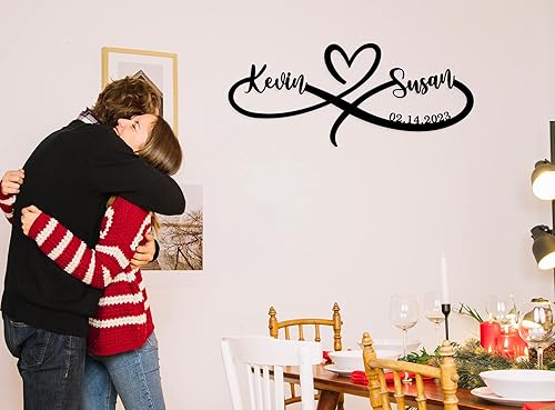 Miniatura 2 de Wedding Gifts for Couples 2024,Infinity Signs with Couple Name, Personalized Valentine'S Day Engagement Gifts, Gifts for Newlyweds, Anniversary