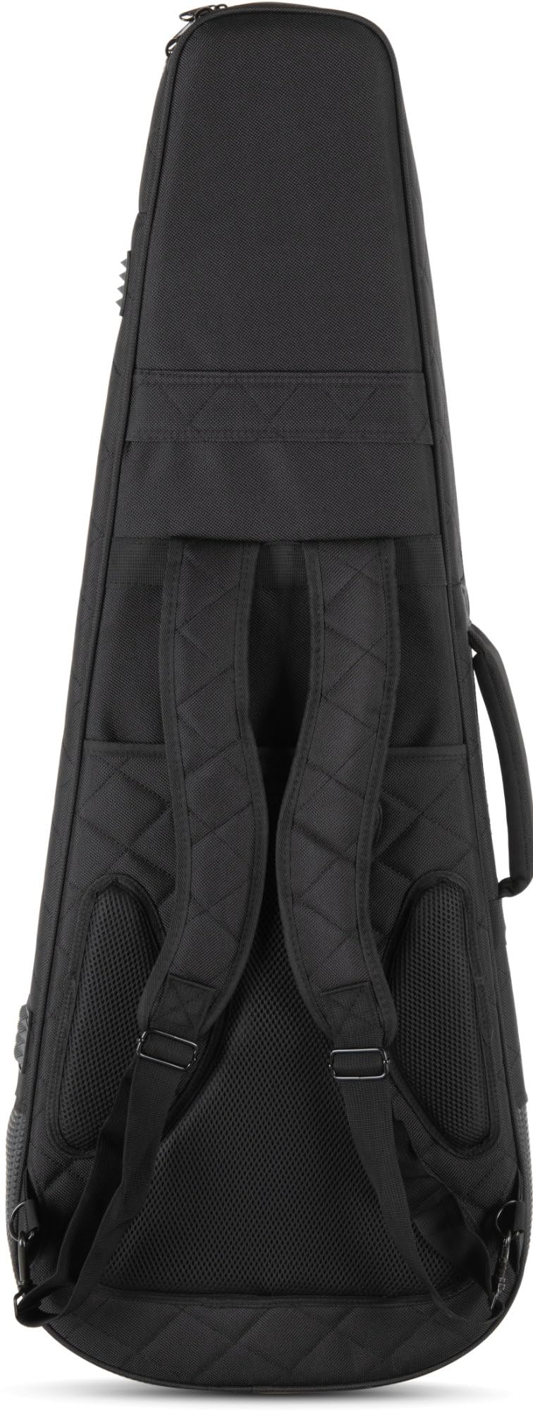Shaman EGBT-1122BK E-Gitarre Tasche - Dick gepolsterter Gigbag für E-Gitarren - Verstellbare Halsstütze mit Klettsicherung - Gepolsterte Außentasche - Extra Tablet-Fach - Versenkbare Rucksackgarnitur