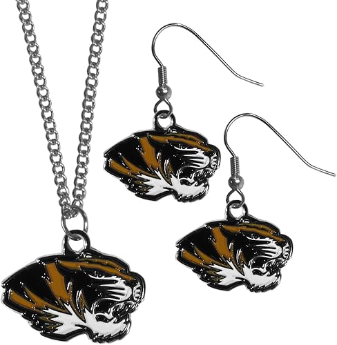 Vista 4 de Siskiyou Sports NCAA unisex-adult Dangle Earrings and Chain Necklace Set