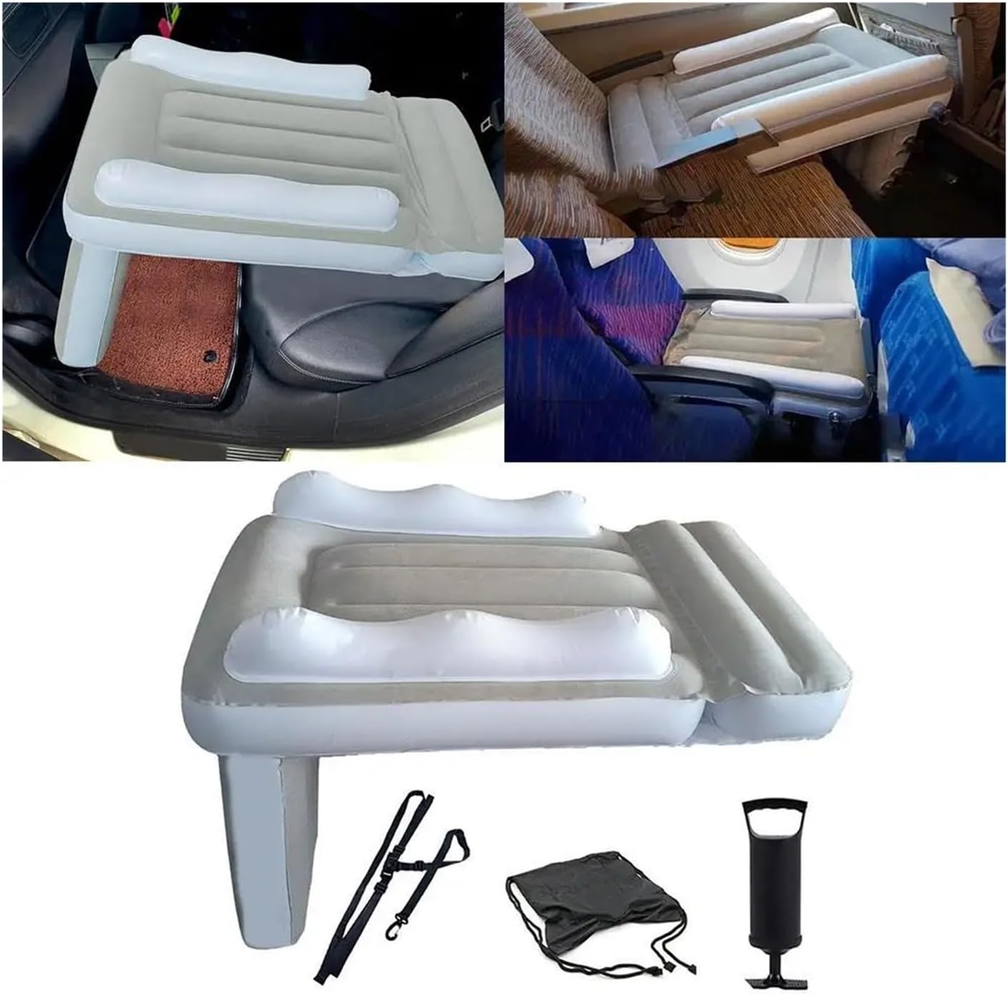Car Air Bed Inflatable Car Airplane Bed Fit for Kid Baby for Seat Extender Travel Kids for Sea Universal(4pcs)