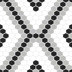 Vinilos Hidraulicos Para Suelo WallPops FP2950 Leyton - Azulejos de suelo autoadhesivos, color negro