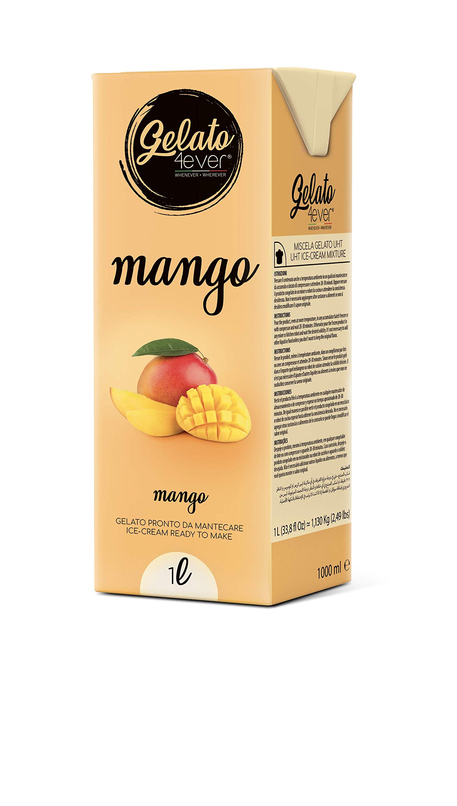 Gelato 4ever - helado listo para batir (Mango)