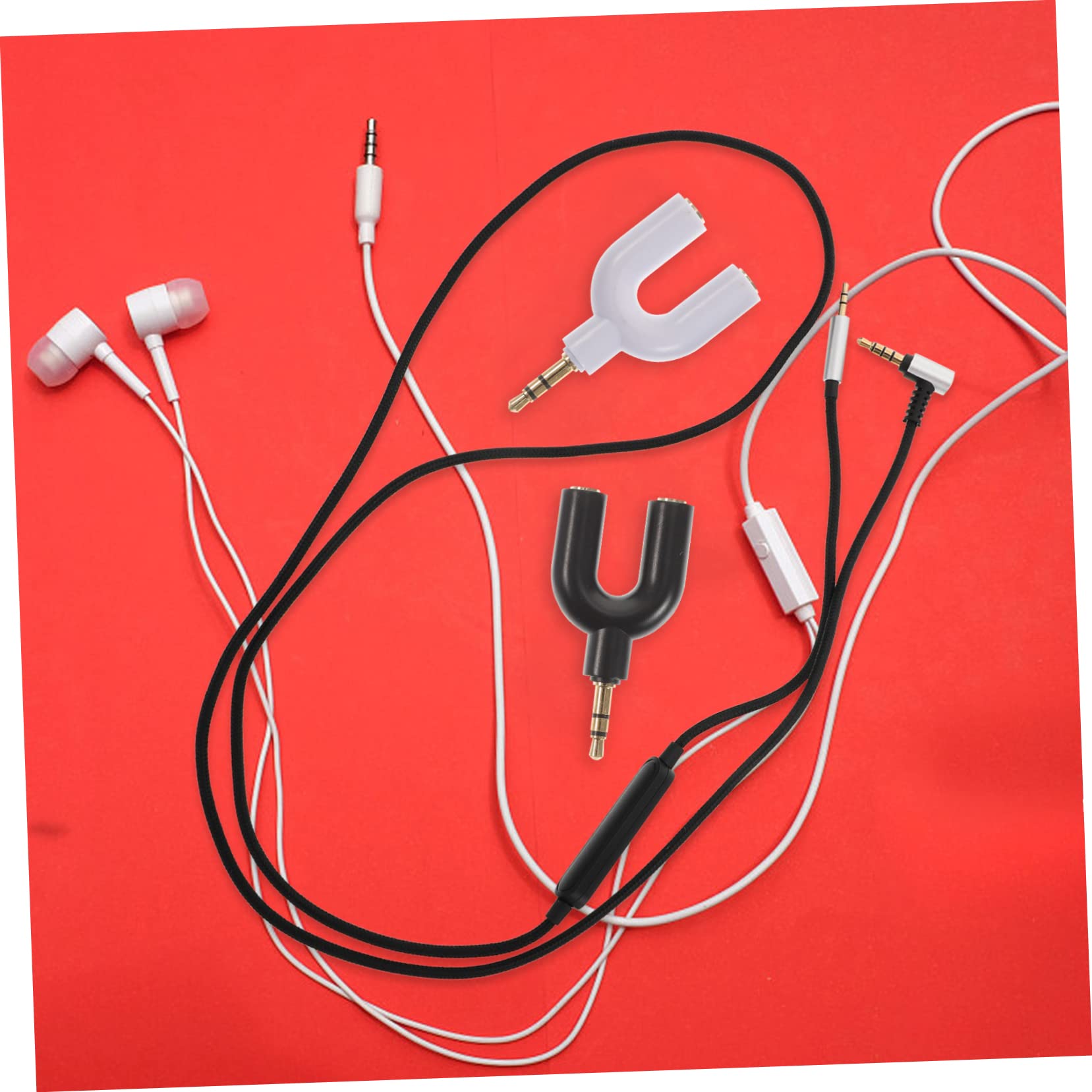 Abaodam 30 Pz Adattatore Audio Adattatore Aux Per Auricolare Divisore Splitter Per Cuffie Da 1 a 2 Distributore Adattatore Ausiliario Cavo Adattatore Rame Privo Di Ossigeno Amanti Stereo