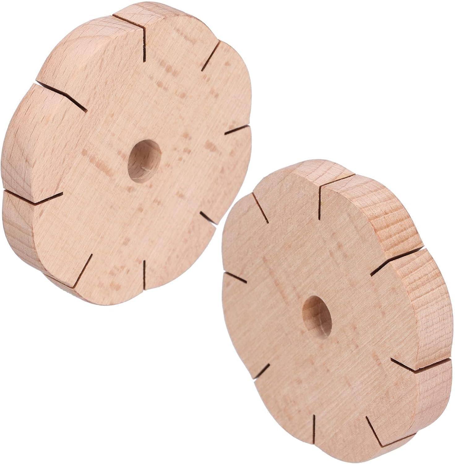 Braiding Disk, 2PCS Bracelet Kit Board for Cord Weaving Plate Wood Plaited Disc Bracelet Tray Hair Beader Tool Rond Beading Cord Disc for Braided Weaving Board