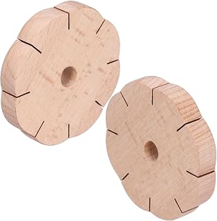 Braiding Disk, 2PCS Bracelet Kit Board for Cord Weaving Plate Wood Plaited Disc Bracelet Tray Hair Beader Tool Rond Beading Cord Disc for Braided Weaving Board