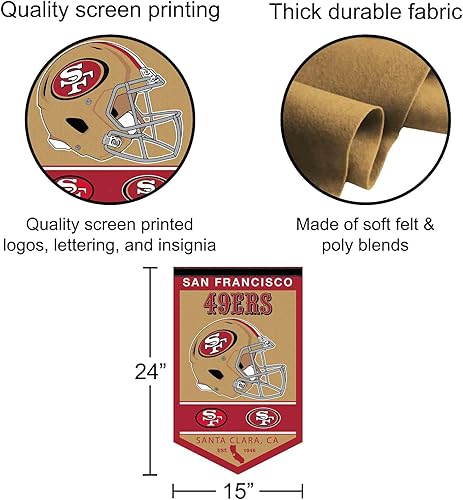 Miniatura 2 de WinCraft Banderín de la historia del patrimonio de los San Francisco 49ers