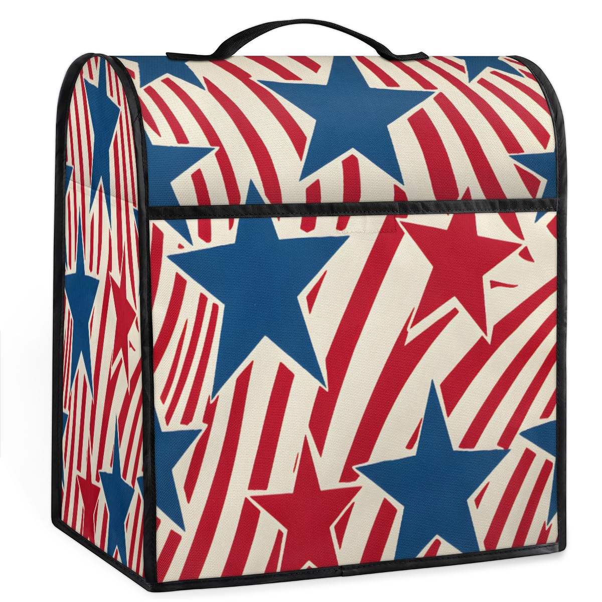 Coffee Maker Cover Star American Kitchen Appliance Covers Small Appliance Covers Blender Cover Juicer Cover Dust Covers for Kitchen Appliances with Top Handle and Pockets,Washable,B238