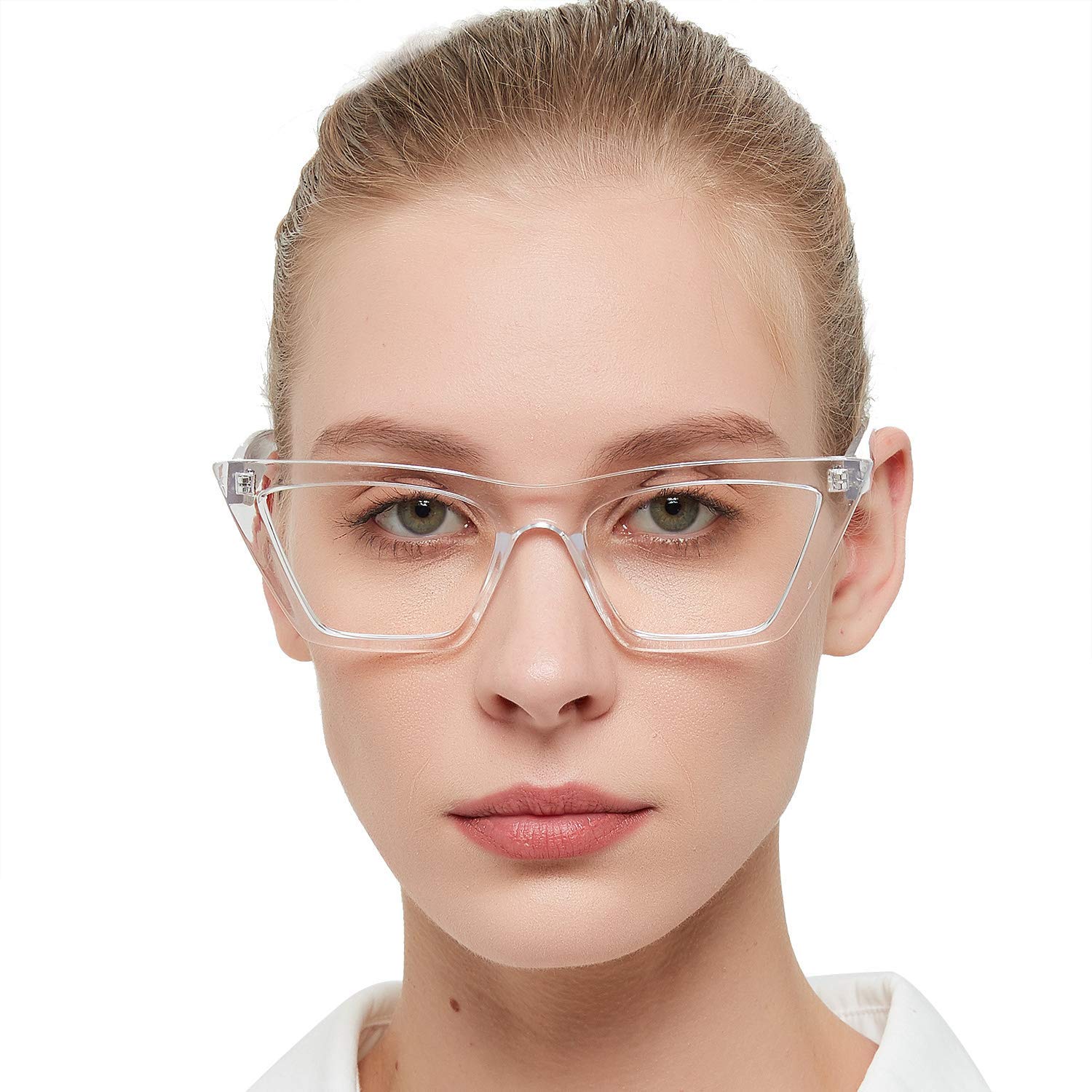 OCCI CHIARI Reading Glasses Women's Reader Cat Eye Eyeglasses 0 1.0 1.25 1.5 1.75 2.0 2.25 2.5 2.75 3.0 3.5 4.0 5.0 6.0 (Transparente 150