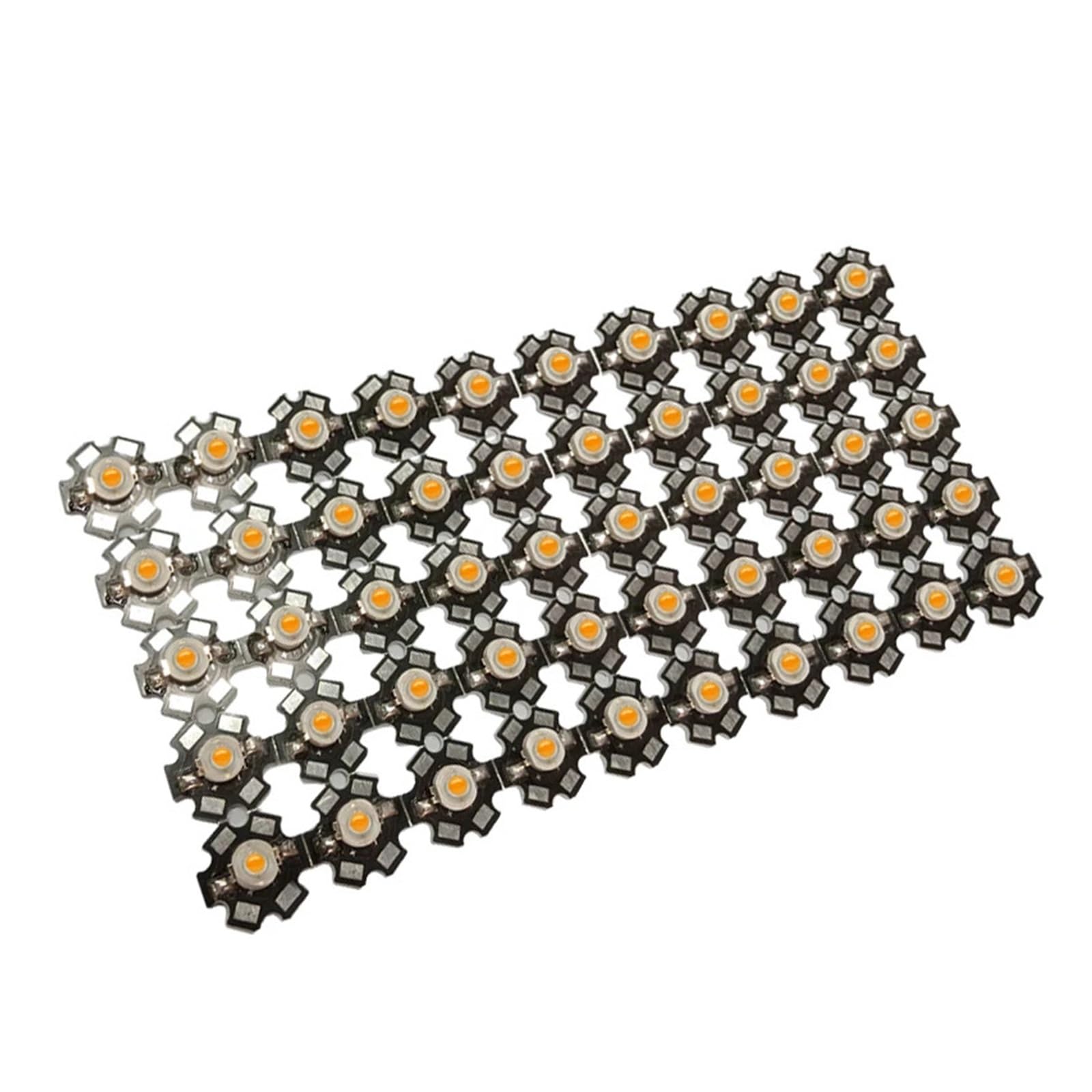 Generico 10-100 pezzi diodi LED ad alta potenza 1W 3W caldo freddo bianco naturale/rosso/verde/blu/blu reale 450 660nm rosso intenso UV con stella da 20 mm(Deep Red 660nm,3W-White PCB x100pcs)