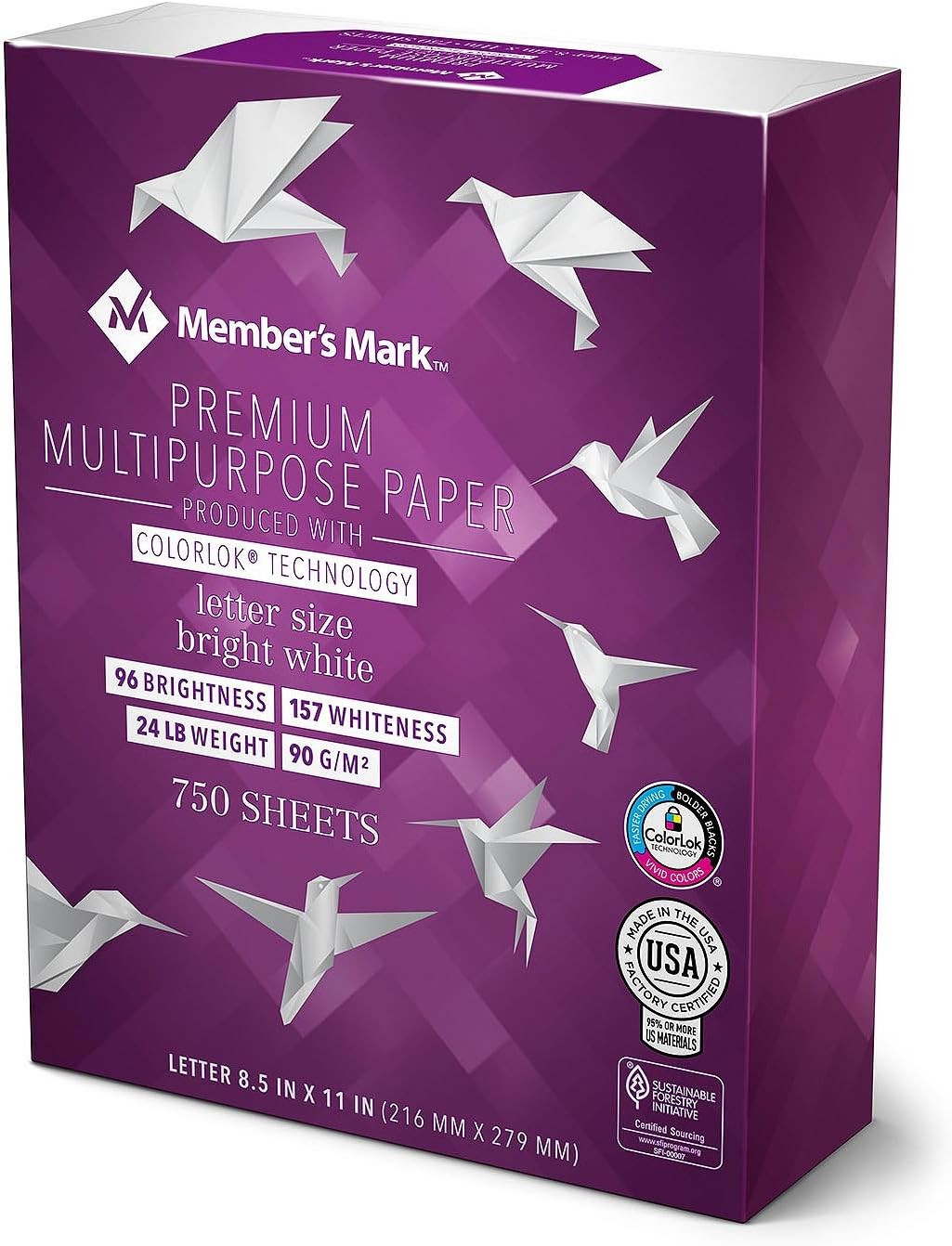 Amazon.com : Bright White Multipurpose Paper, 24 lb, 96 Bright, 8.5 x ...