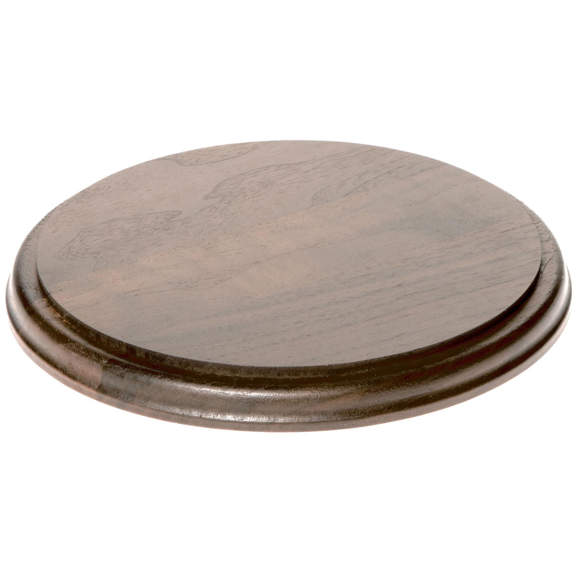Plymor Brand Solid Walnut Round Wood Display Base with Ogee Edge, .75" H x 8.75" D