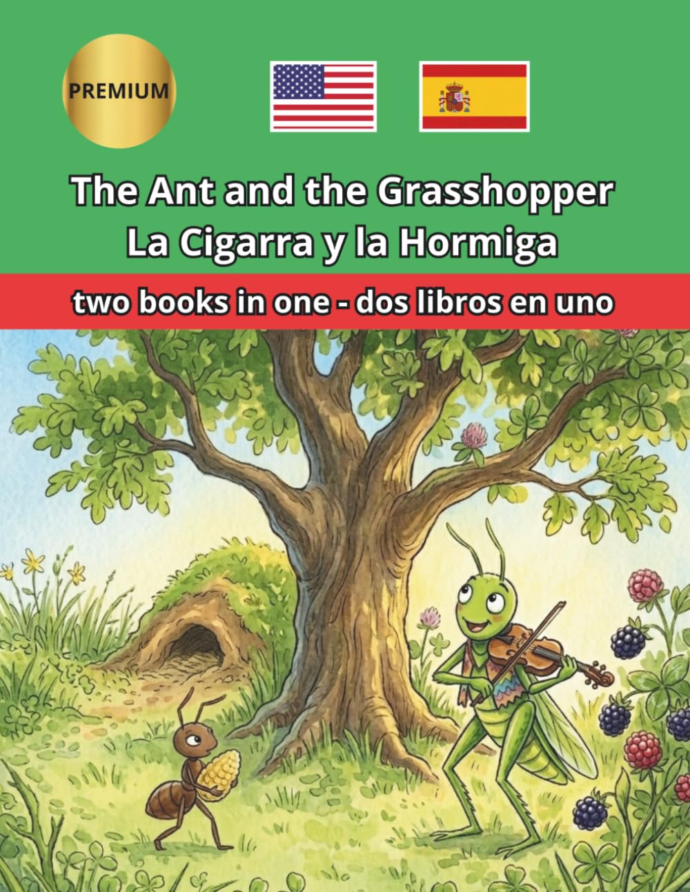 The Ant and the Grasshopper La hormiga y la cigarra English–Spanish Bilingual Book: Classic fable with side-by-side text for children and classrooms – ... inglés y español (Bilingual English Spanish)