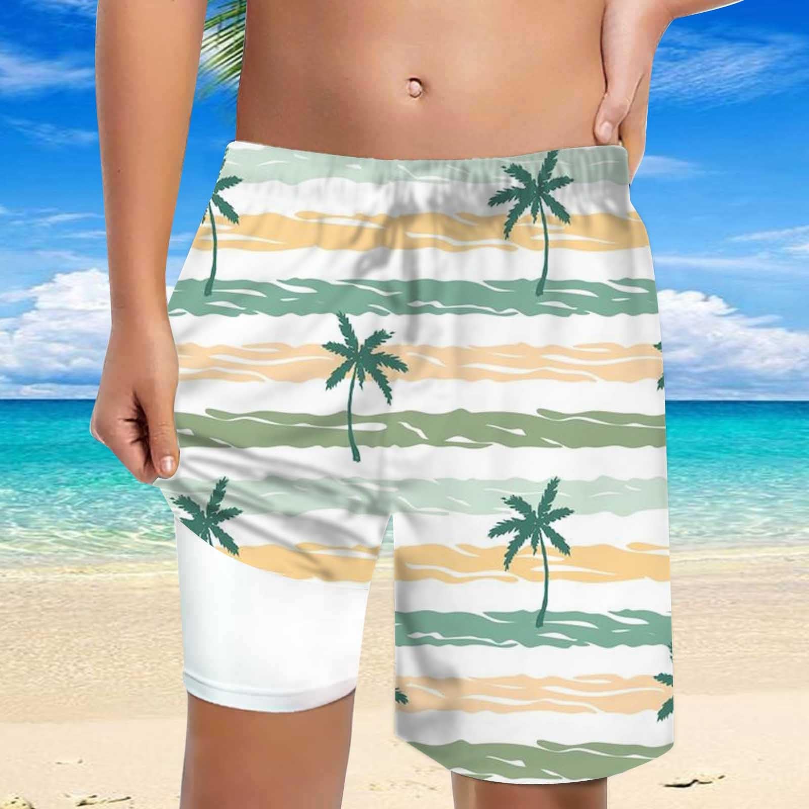 Generisch Swim Shorts Boys Jungen Bademode Bademode mit Kordelzug bequeme Strandshorts für Kinder im Freien Schwimmbadparty