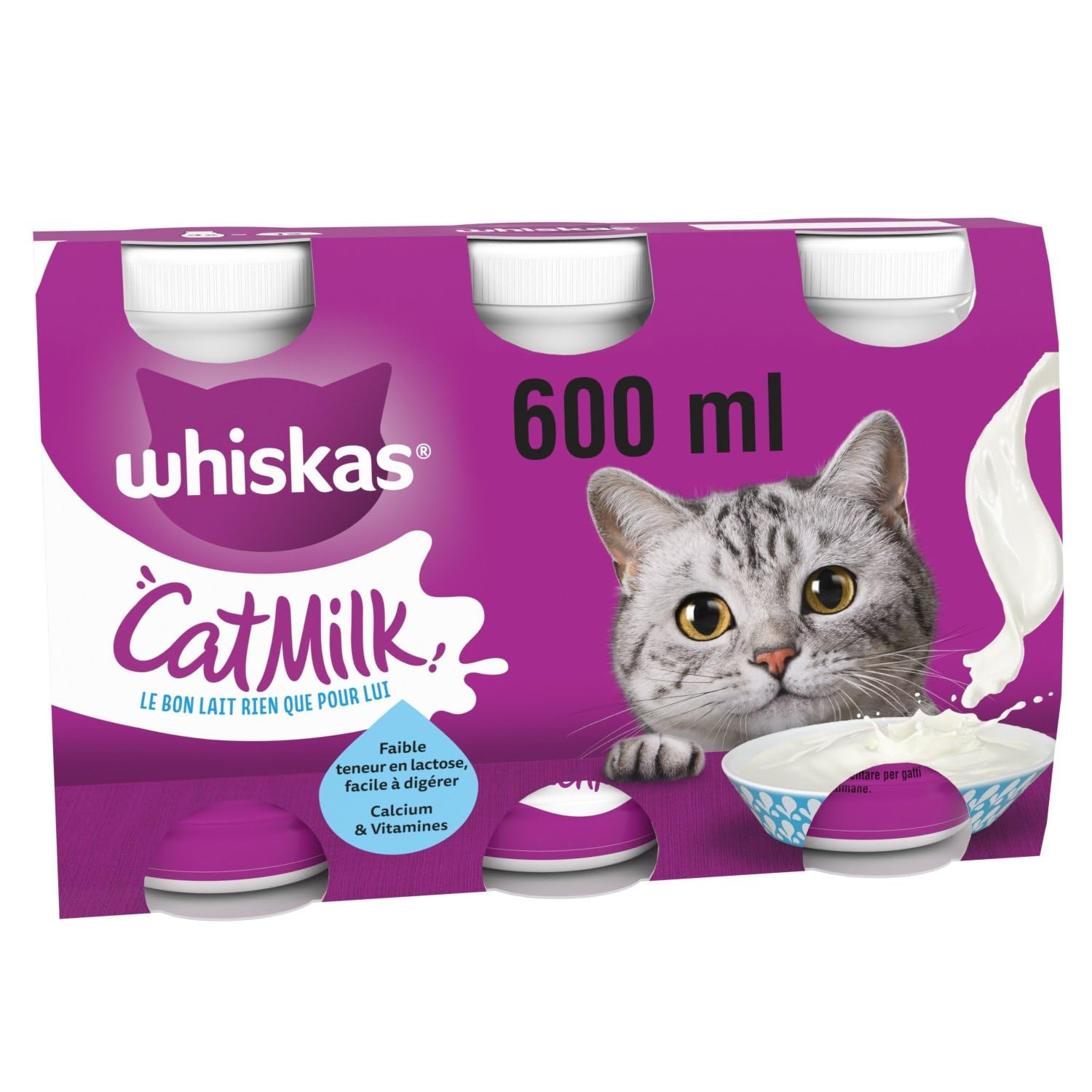 WHISKAS Lait pour Chat Chaton Facile A Digérer 200ml Lot de 4