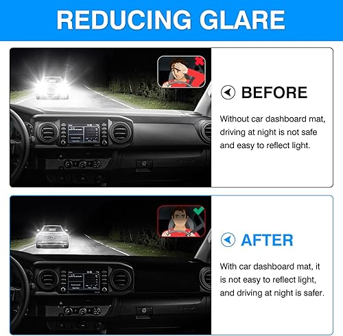 Vista 59 de Autorder Alfombrilla para tablero de instrumentos para Toyota 4Runner 1990-1995, accesorios para camioneta, cubierta de salpicadero, alfombrilla