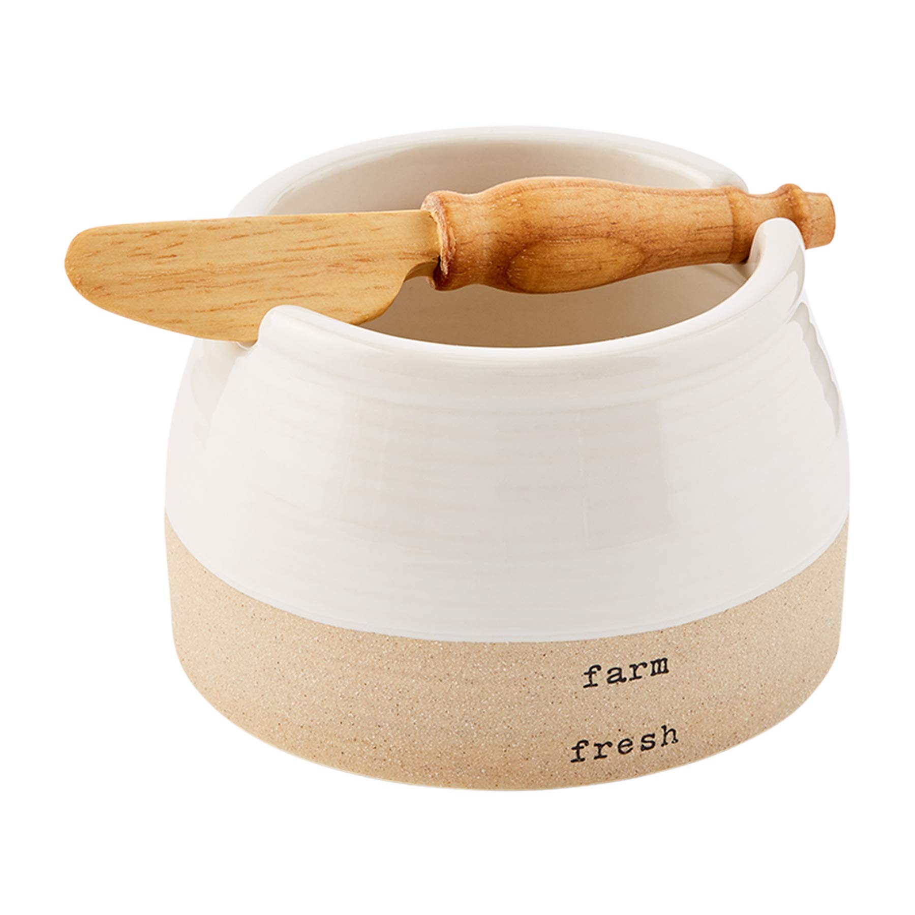 Mud Pie FARM FRESH STONEWARE DIP SET, bowl 2 3/4