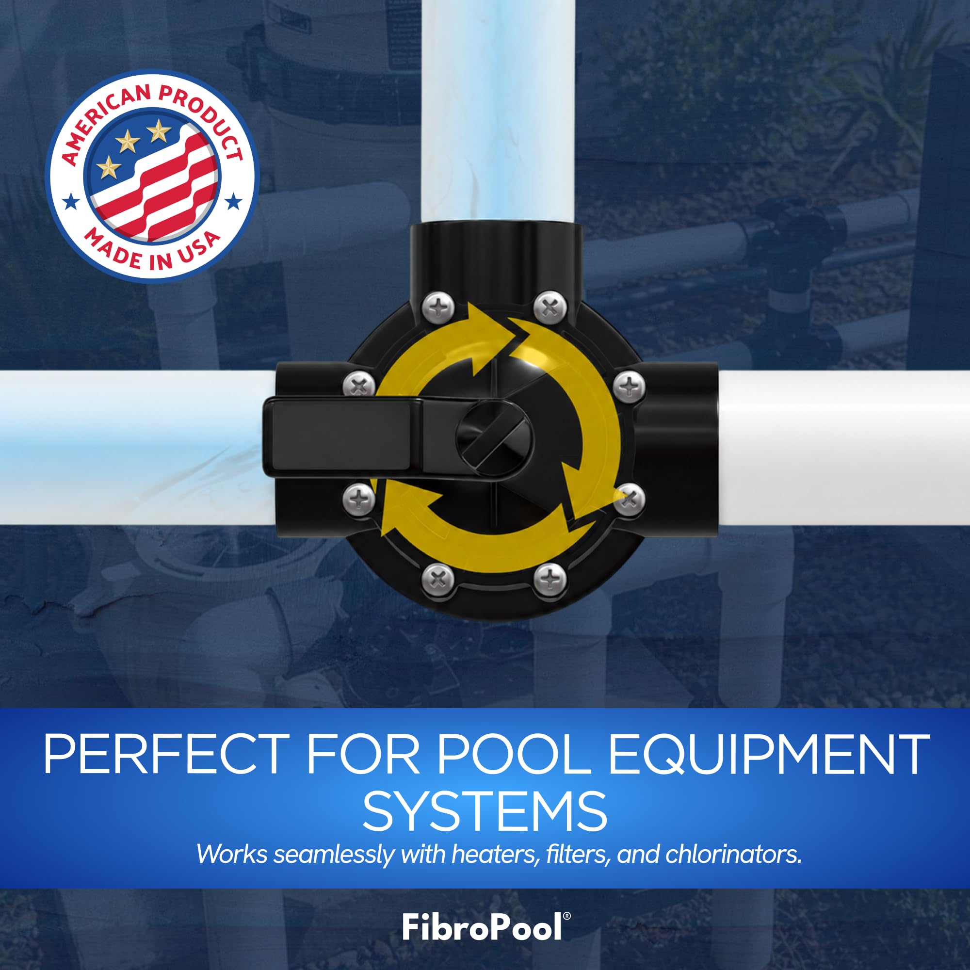 FibroPool 1 1/2 "POSI- Cerrar 3 vías válvula sin lubricación…