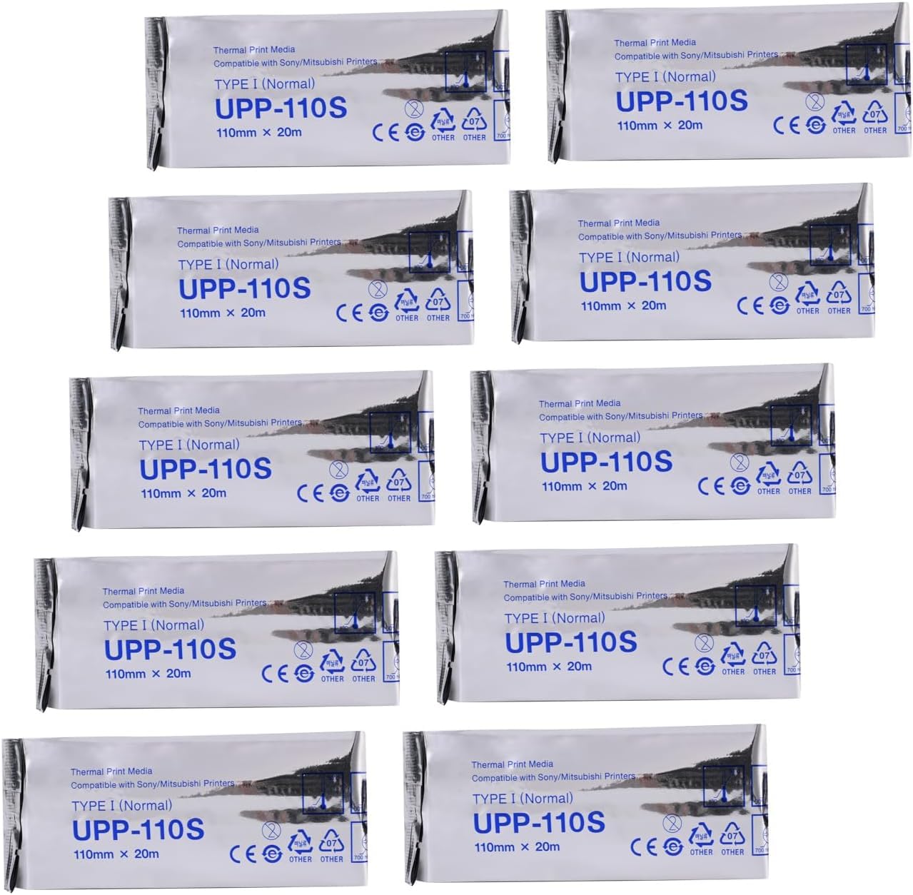 Ultrasuoni Carta UPP-110S Ultrasuono Film/Media 10 Rotoli, Tipo I Stampa Termica Film/Media