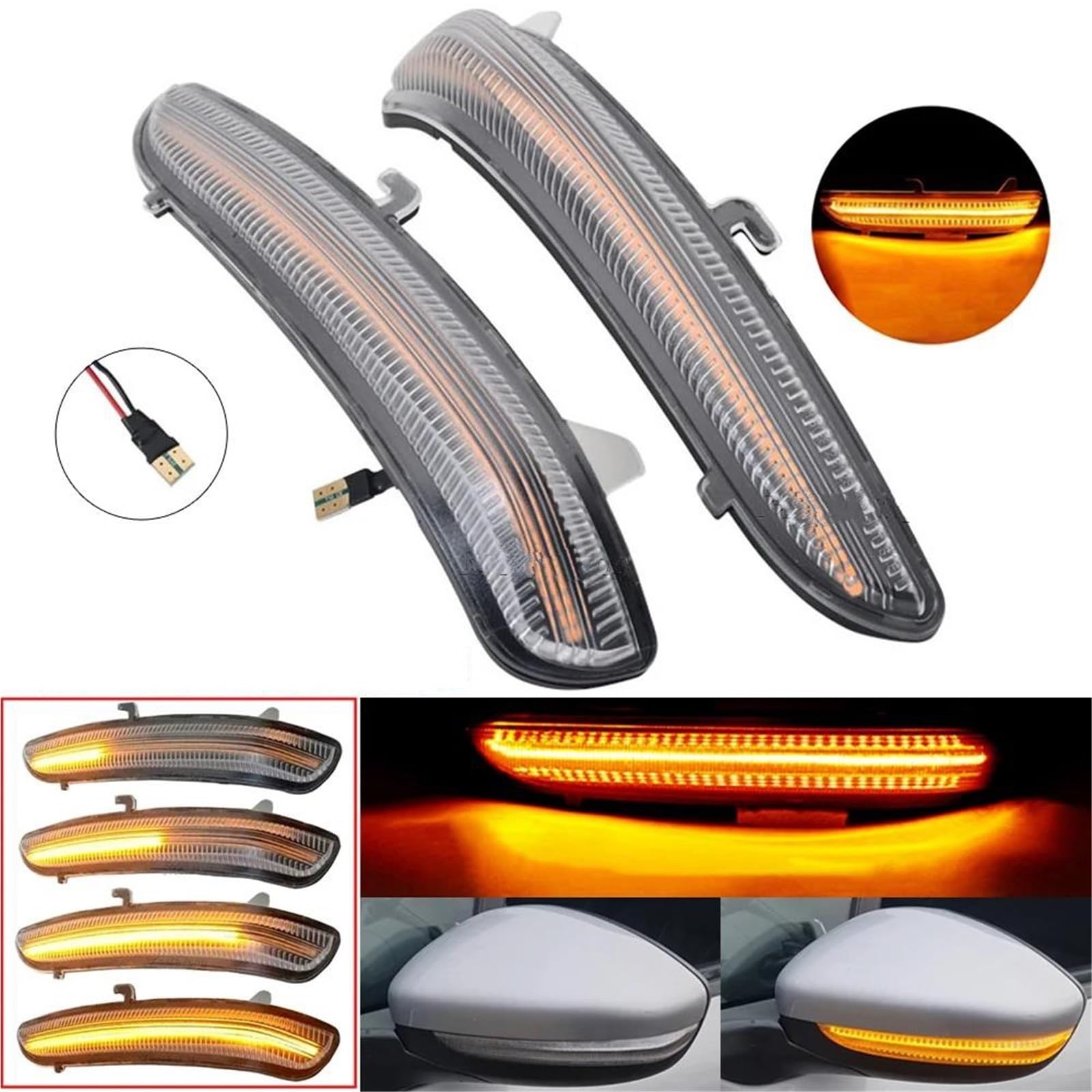 Para Peugeot 208 2008 Luces Indicadoras De Señal De Giro Secuenciales