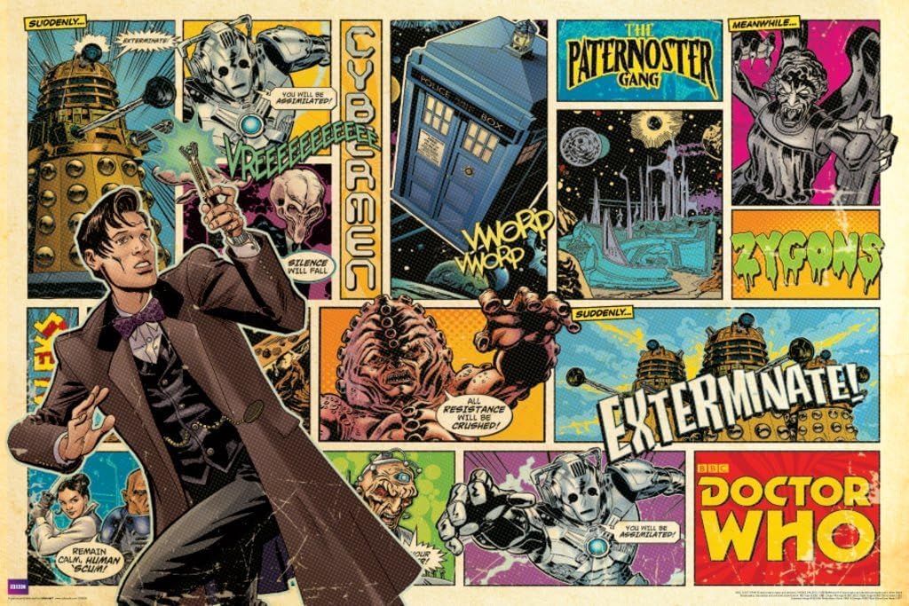 Culturenik Doctor Who Comic Strip Poster