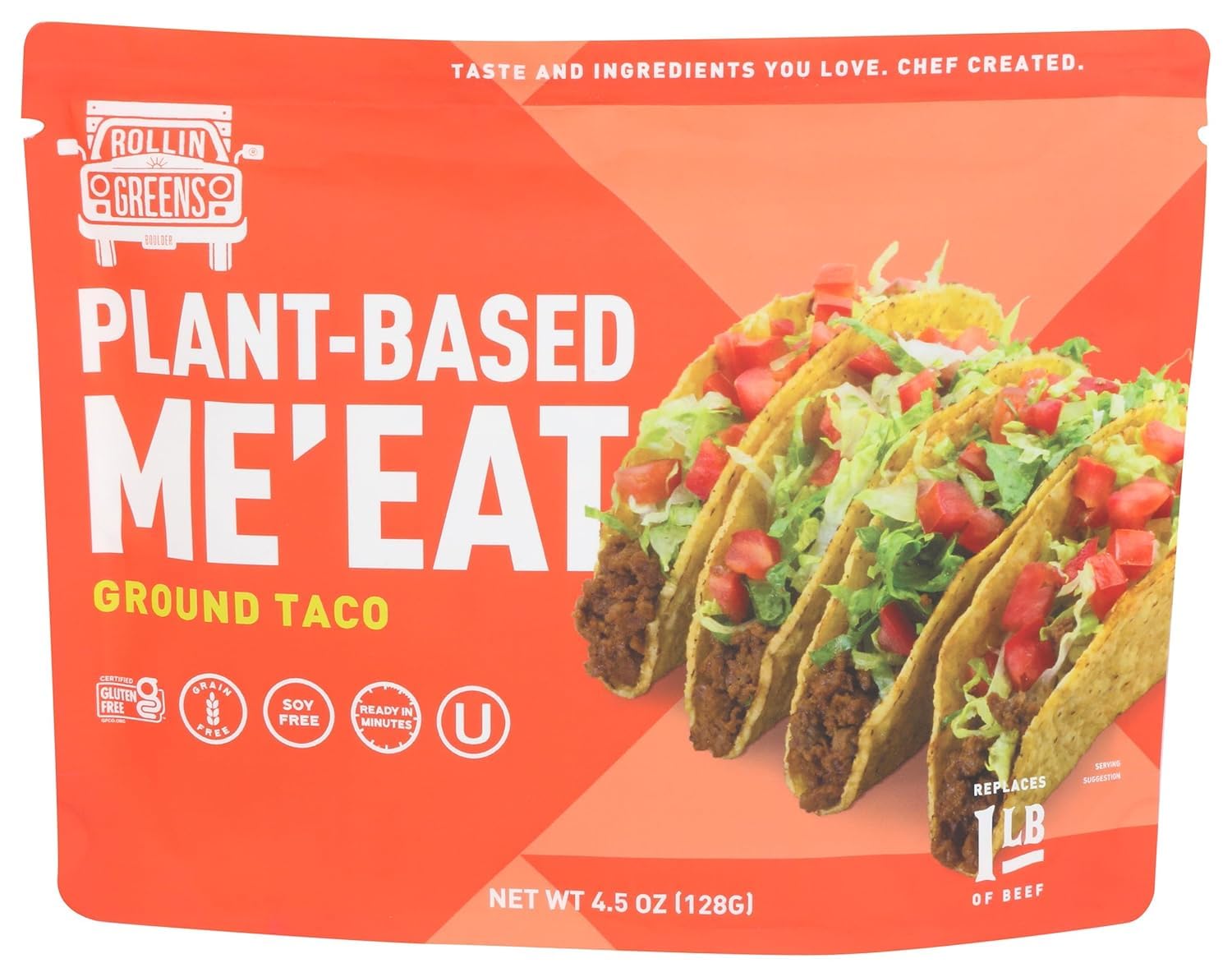 Rol​ling Greens Ground Taco Plant-Based Meat 4.5 oz (Pack of 12)