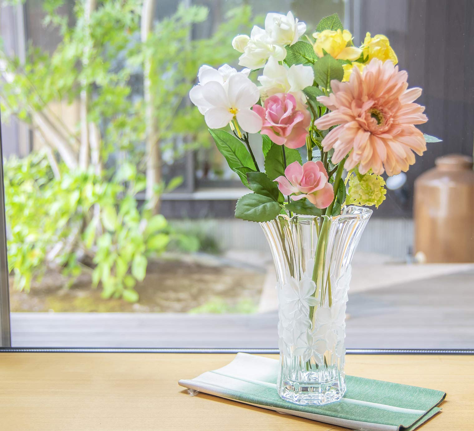 ガラス フラワーレリーフ ボンボンカップ 2個セット ガラス フラワーレリーフ ボンボンカップ 2個セット