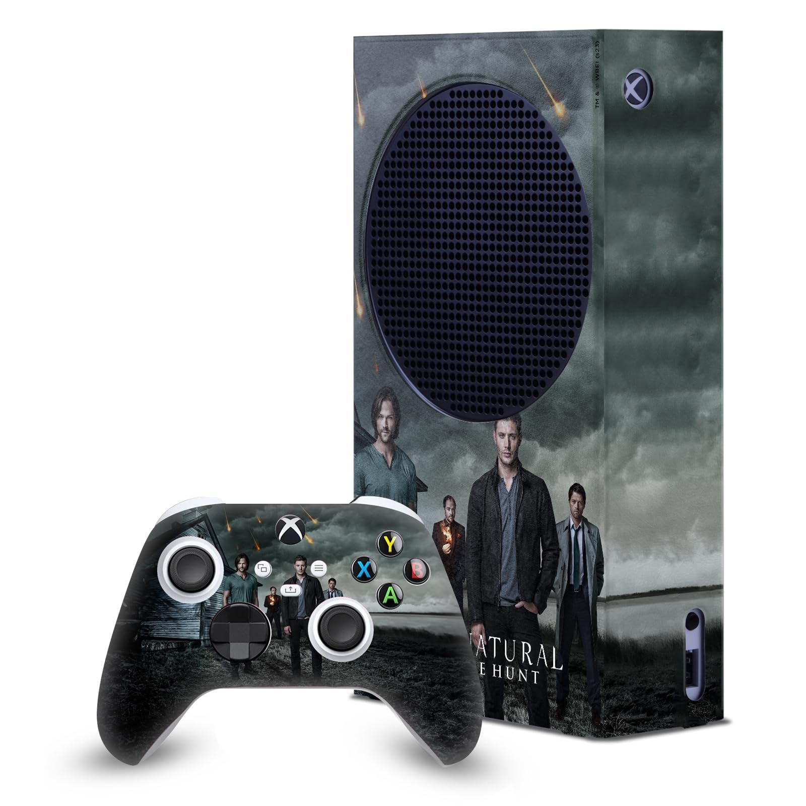 Head Case Designs Licenza Ufficiale Supernatural Sam, Dean, Castiel & Crowley Arte Chiave Console Da Gioco Wrap E Pelle Per Controller Compatibile con Xbox Series S Console & Controller Bundle