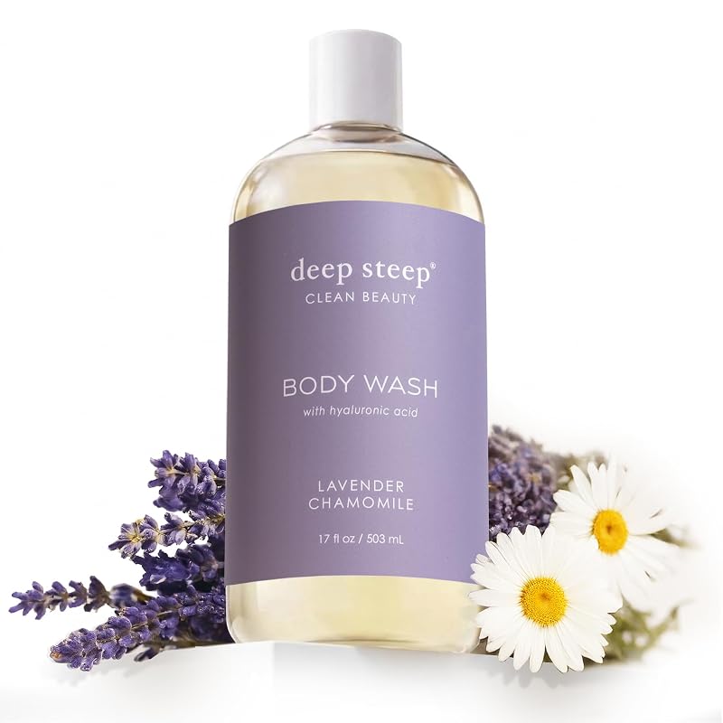 Deep Steep Sabonete Líquido Corporal Lavanda e Camomila com Ácido Hialurônico, Vegano, 510 mL