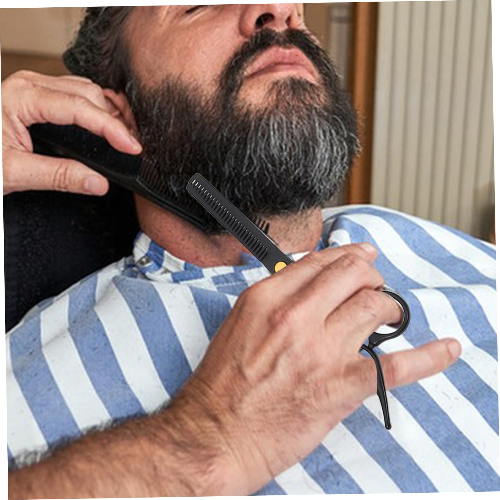 VALICLUD Tijeras para Cortar el Pelo de Peluquería Kit de Tijeras Hogar Herramientas de Corte Negras para Equipo de Peluquería