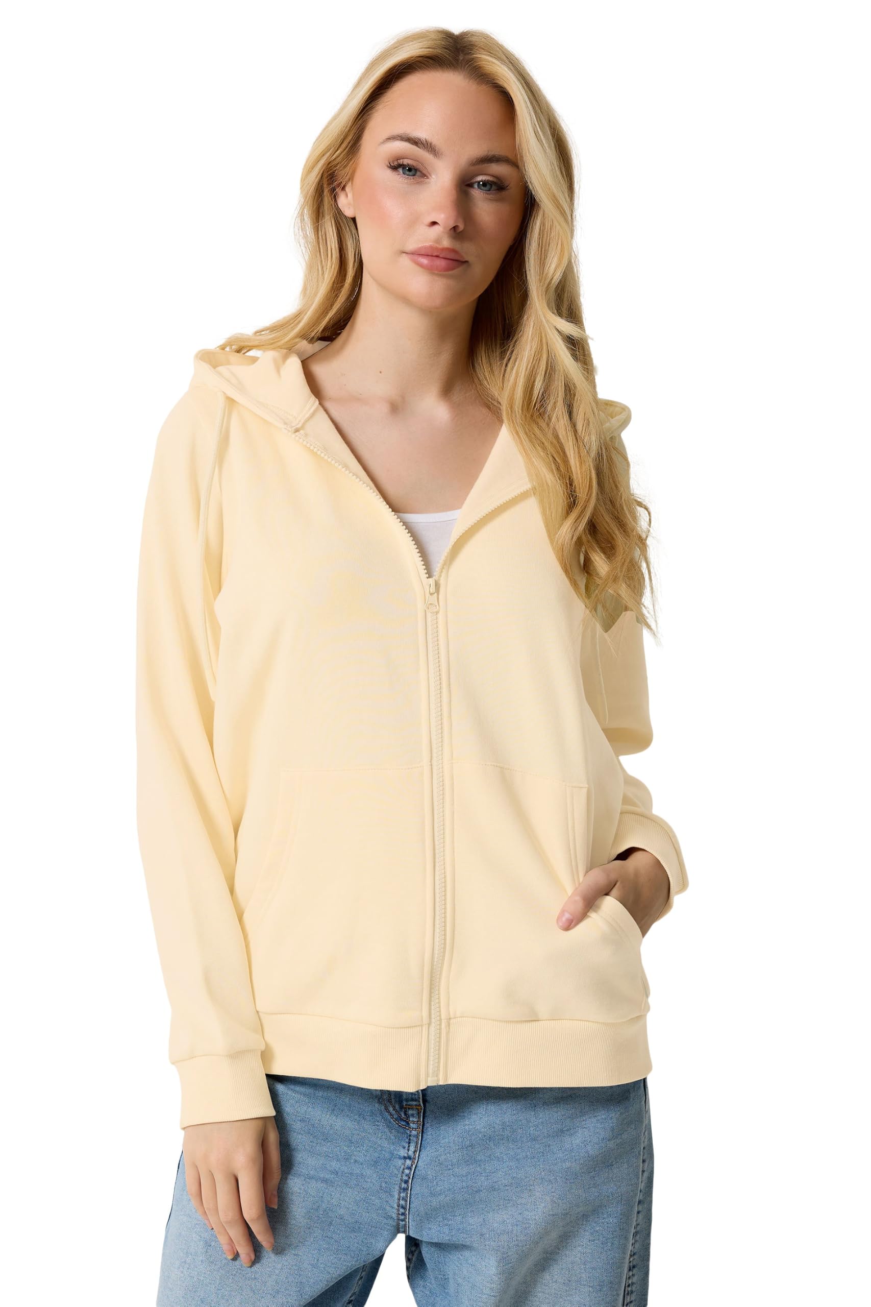 M&Co Yellow Essential Zip Hoodie - Women's