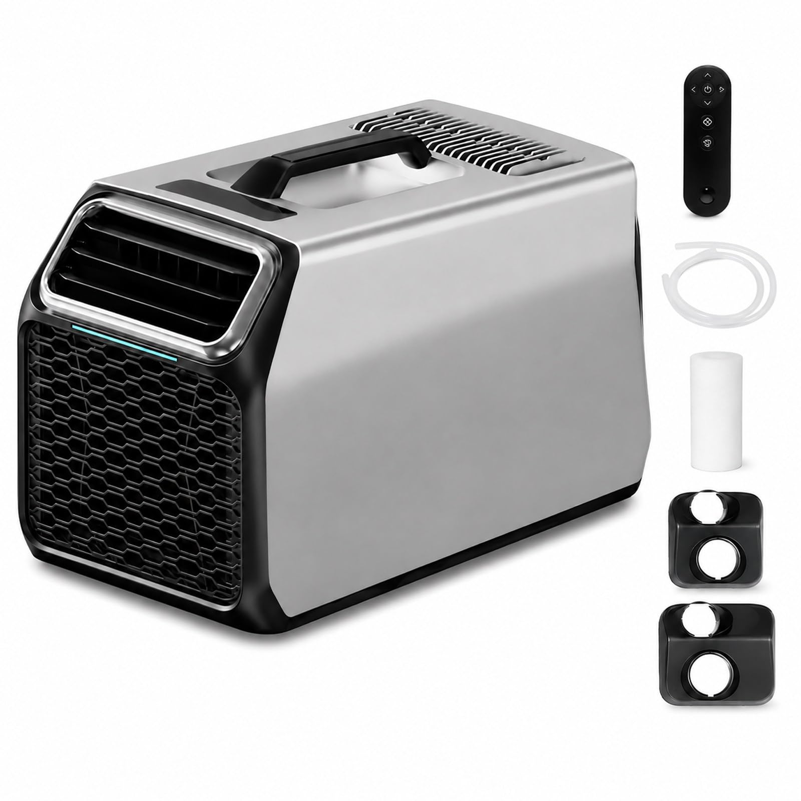 JIYINGHUI RV Air Conditioner Portable 5000 BTU, 220V Compact Compressor AC, 550W Cooling Power with Exhaust Duct and Drain Pipe for Camper Van, Tent, Campsite, Bedroom