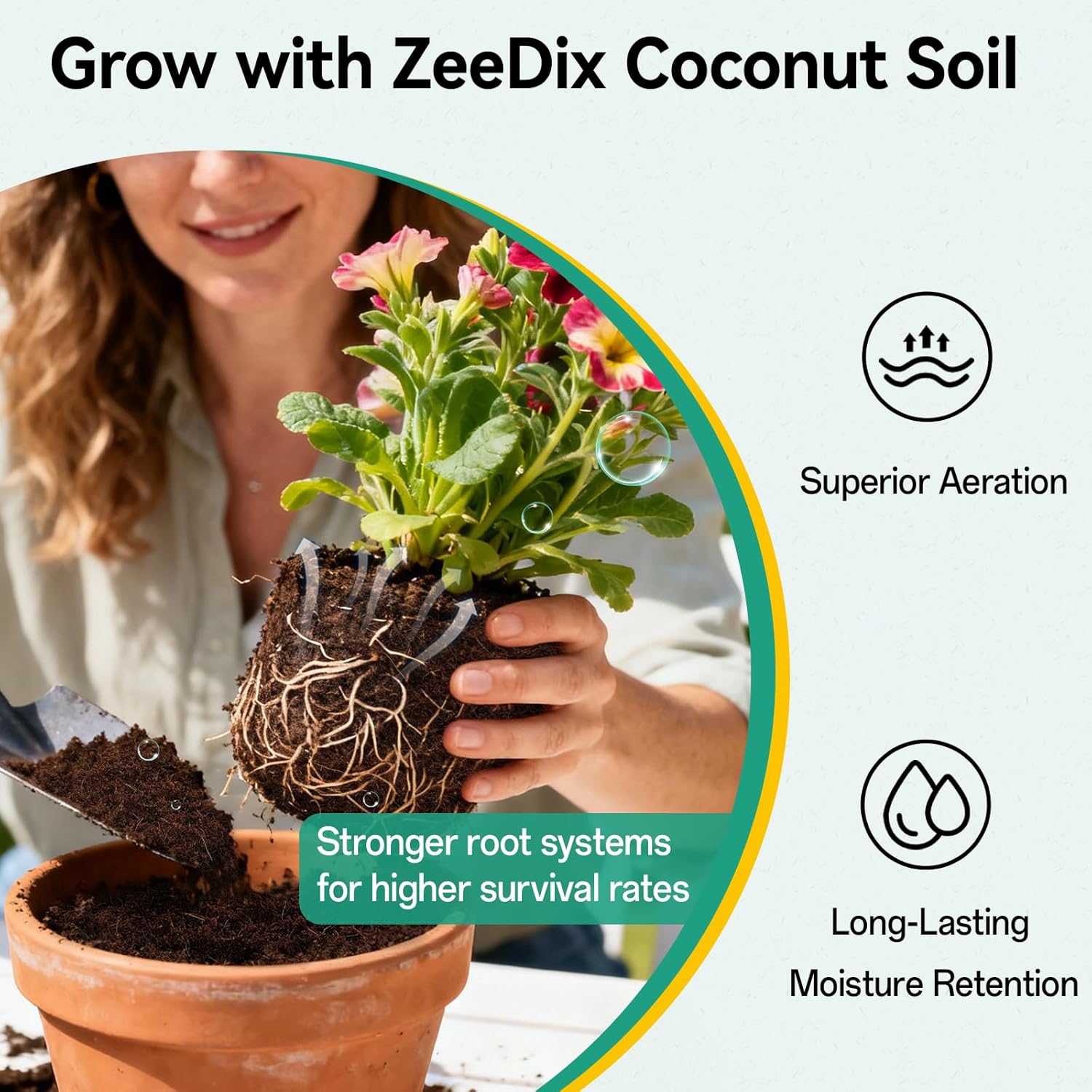 ZeeDix 200pcs(30mm) Coco Coir Pellets Potting Soil Indoor Plants, Compressed Coconut Coir Soil Pellets Seed Starting Pellets Discs for Planting Flowers Bonsai Herbs Plants and Vegetables