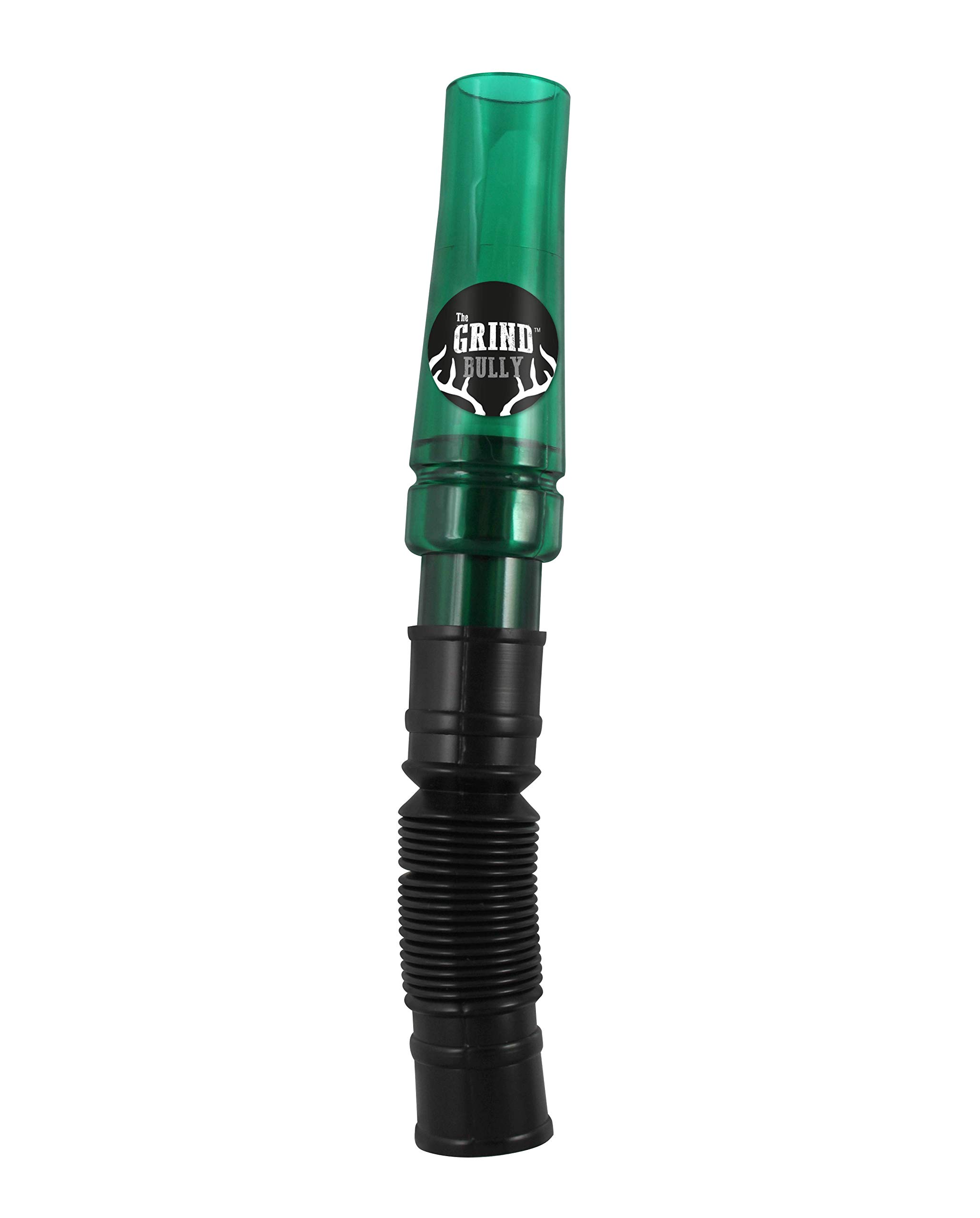 The Grind Bully Grunt Deer Call, Tunable Whitetail Buck Grunt Call with Adjustable 'O' Ring and Directional Sound Tube, Green/Black