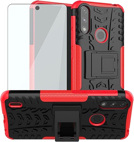 Funda de teléfono para Moto E7 PowerMotorola E7i PowerLenovo K13 con protector de pantalla de vidrio templado y accesorios de célula híbrida dura y