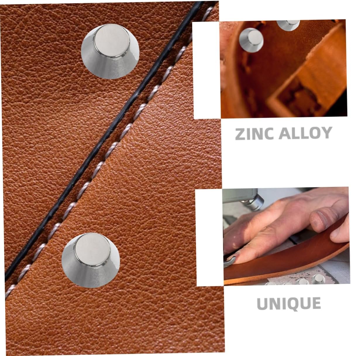 FIXOSHEE DIY Purse Feet Studs 20pcs Metal Bag Bottom Studs Handbag Hardware Bag Bottom DIY Buckle for Craft Parts Zinc Alloy Design