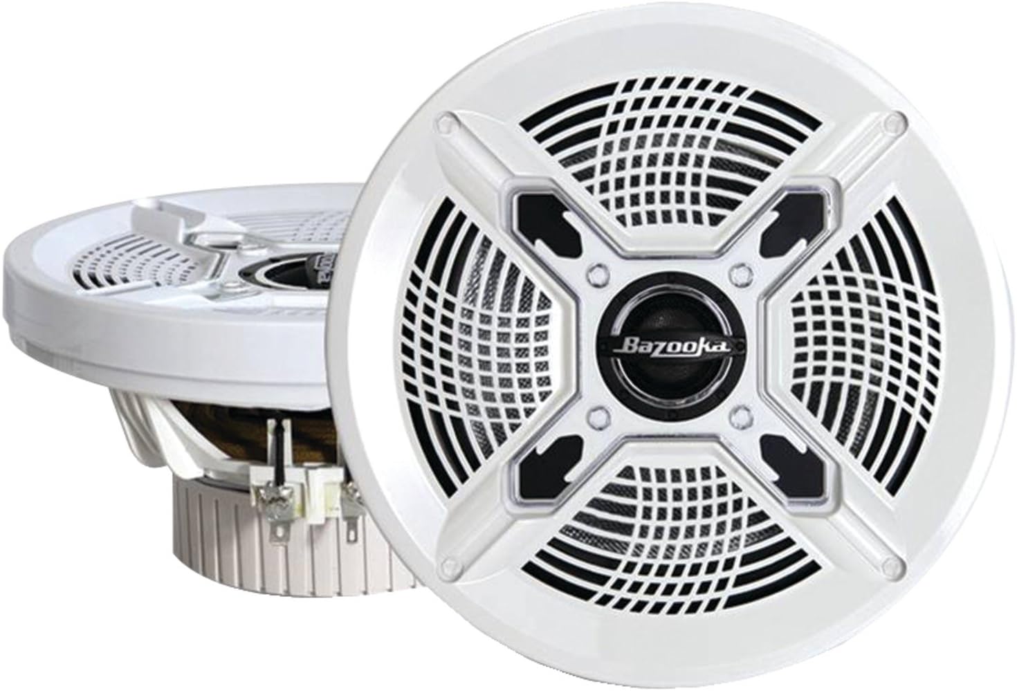Bazooka MAC8100W 8-Inch Marine Coaxial, Set of 2 (White)