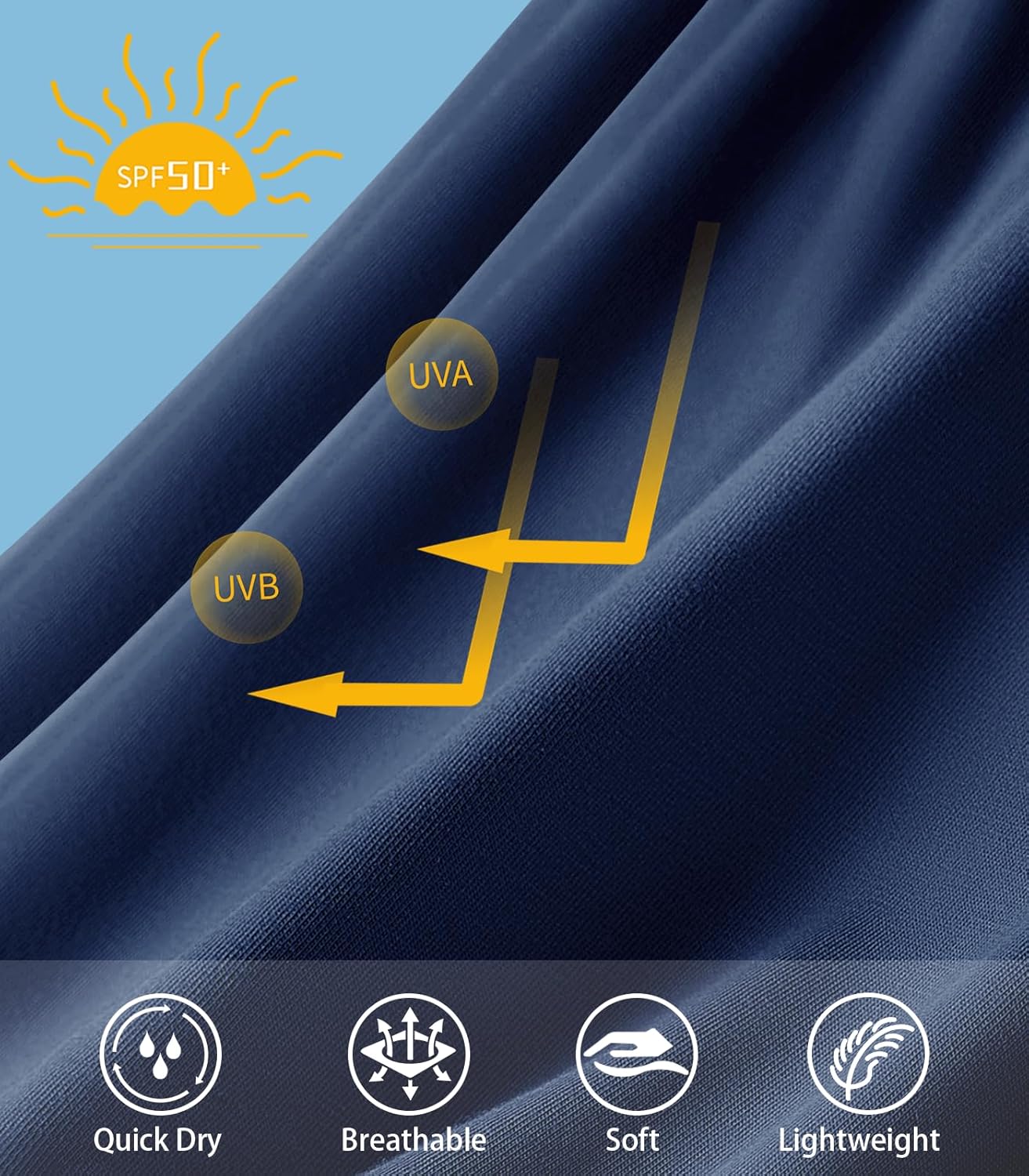 NORTHYARD Men's Sun Protection Shirts UPF 50+ Long Sleeve Swim Rash Guard Shirt Running Workout Athletic Hiking UV Fishing - Image 5