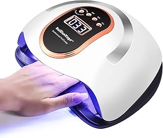 RaiZinnKage UV LED Nail Lamp, 168W Fast Nail Dryer with 36 Lamp Beads,4 Timer Modes Auto Sensor Gel Lamp for Fingernail & Toenail,Gel UV LED Nail Polish Dryer,UV LED Nail Light for Home & Salon(White)