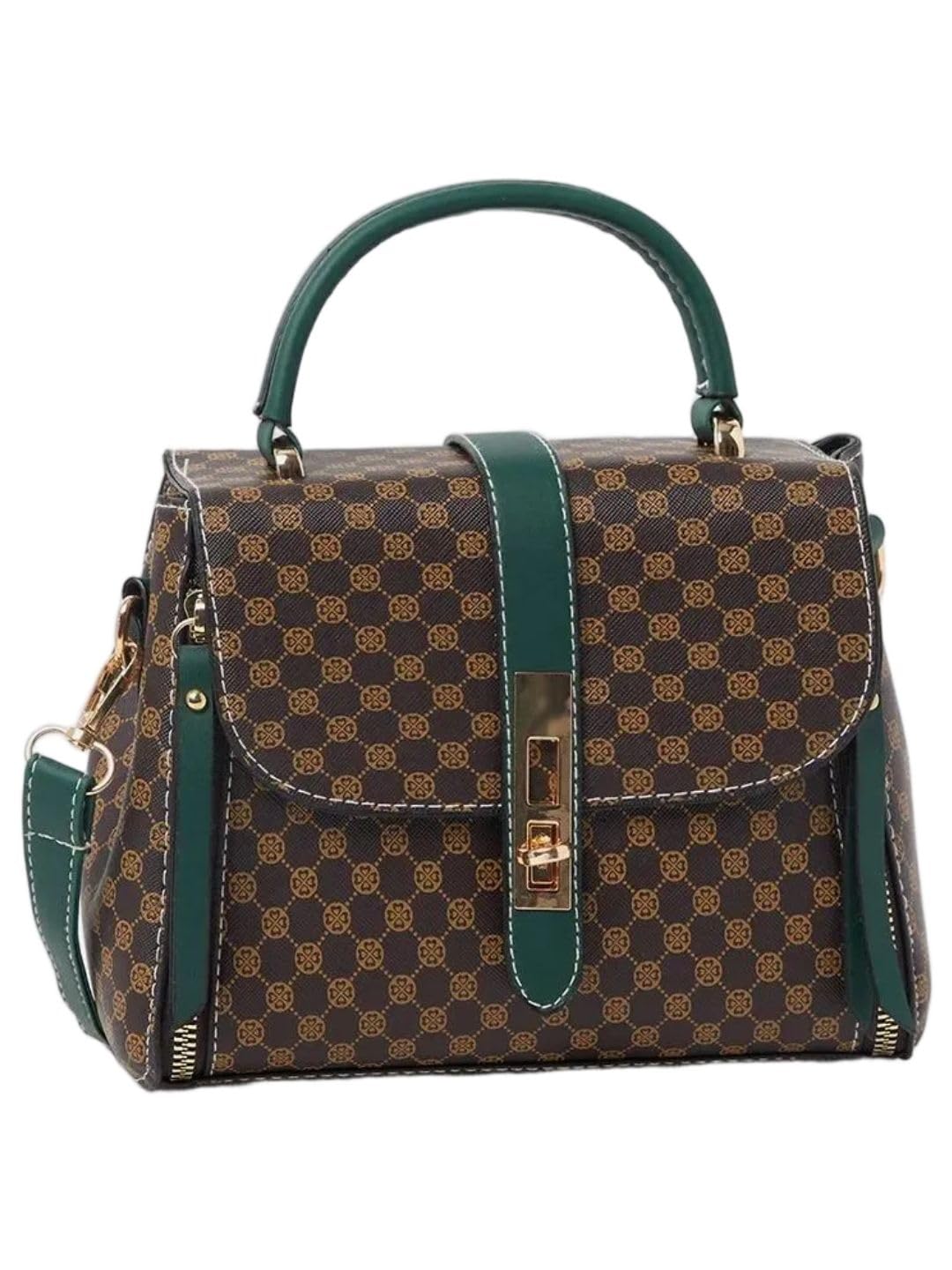 styli Geometric Print Structured Satchel-picture-36