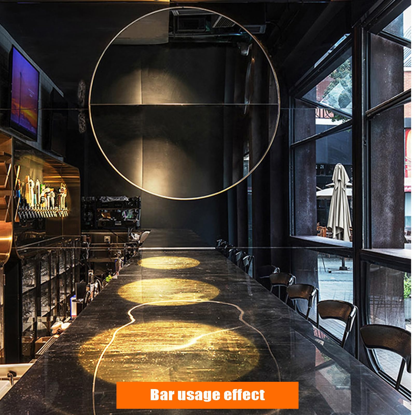 Faretto a Forma di Apertura Regolabile, Led COB Plafoniera o Parete Montaggio Superficie Lampada Accent per Concerto Museo Arte Galleria Mostra, Bar Ristorante Luci Direzionali Nero 12W 3000K