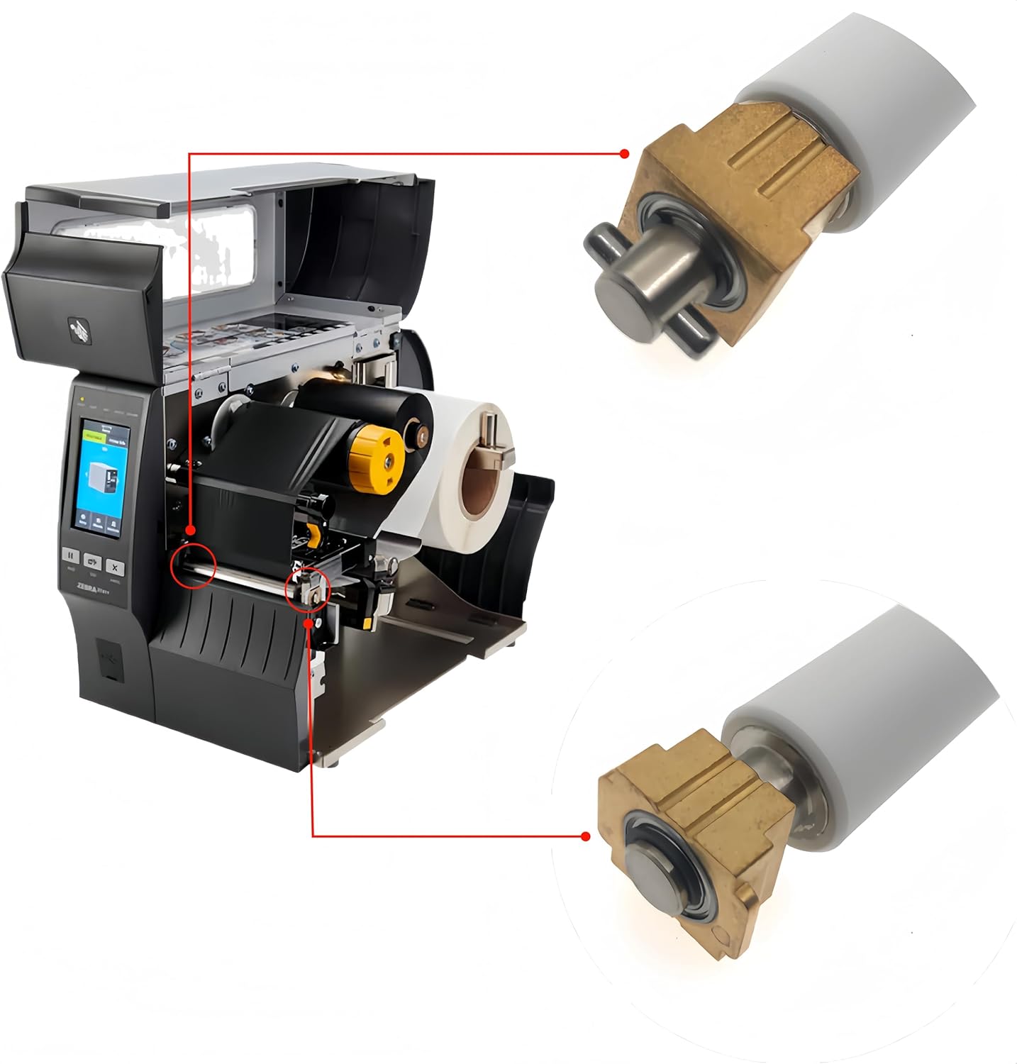 Platen Roller Assembly Maintenance Kit Compatible with Zebra ZT410 ZT411 ZM400 Thermal Barcode Label Printer 203dpi 300dpi 600dpi P/N:79815M P1058930-080 - Image 6