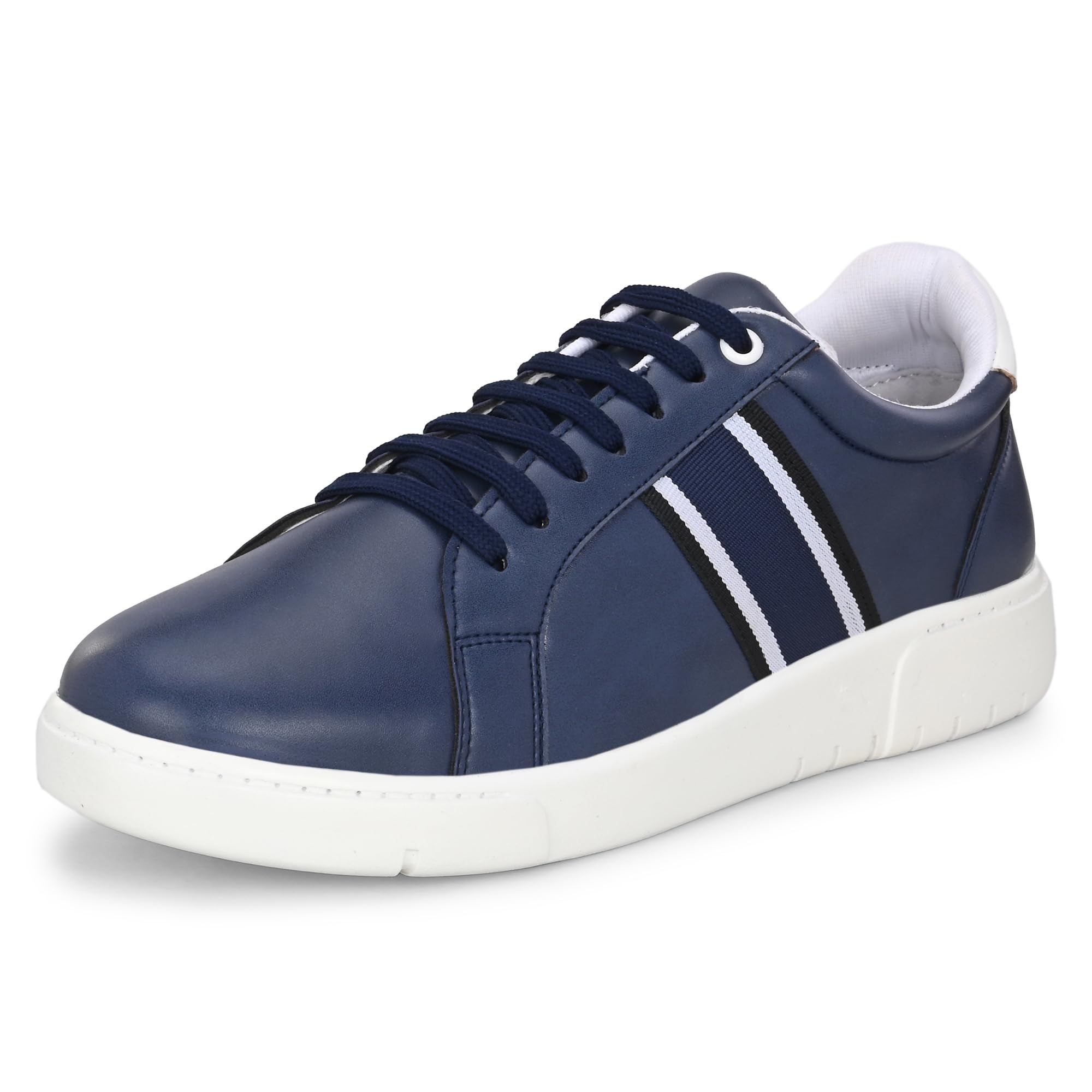 Casual Shoe for Men | Comfortable Cushioned Insole | Stylish Sneakers | Lace-Up Side Stripes Design | Casual Outfits | Sneakers for Boys & Men 9711-6 Navy (B0DDH56VGB) Amazon Price History, Amazon Price Tracker