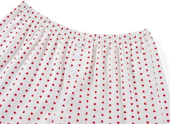 RUEWEY Women's Pajamas Shorts Set Spaghetti Strap Crop Top and Shorts Pjs Sleepwear Sets