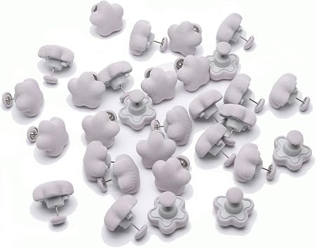 30 Pcs Duvet Clips Comforter & Curtain Pins - Affordable Sets, Use as Duvet Donuts, Curtain or Drape Pins, or to Secure Upholstery Grey Plum-Blossom