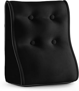 Sectional Headboard Pillow, Zipper Design Combinable Ergonomic Reading Pillow for Sitting in Bed, DIY Velvet Cover Foam Inserts Back Pillow for Bed Sitting Up, Adult Bedroom Decor Aesthetic