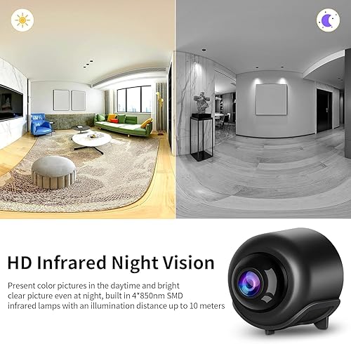 Miniatura 5 de VSTARCAM Cámara WiFi pequeña para seguridad del hogar, 1 unidad, 3MP portátil HD visión nocturna detección de movimiento, vigilancia remota de 120,