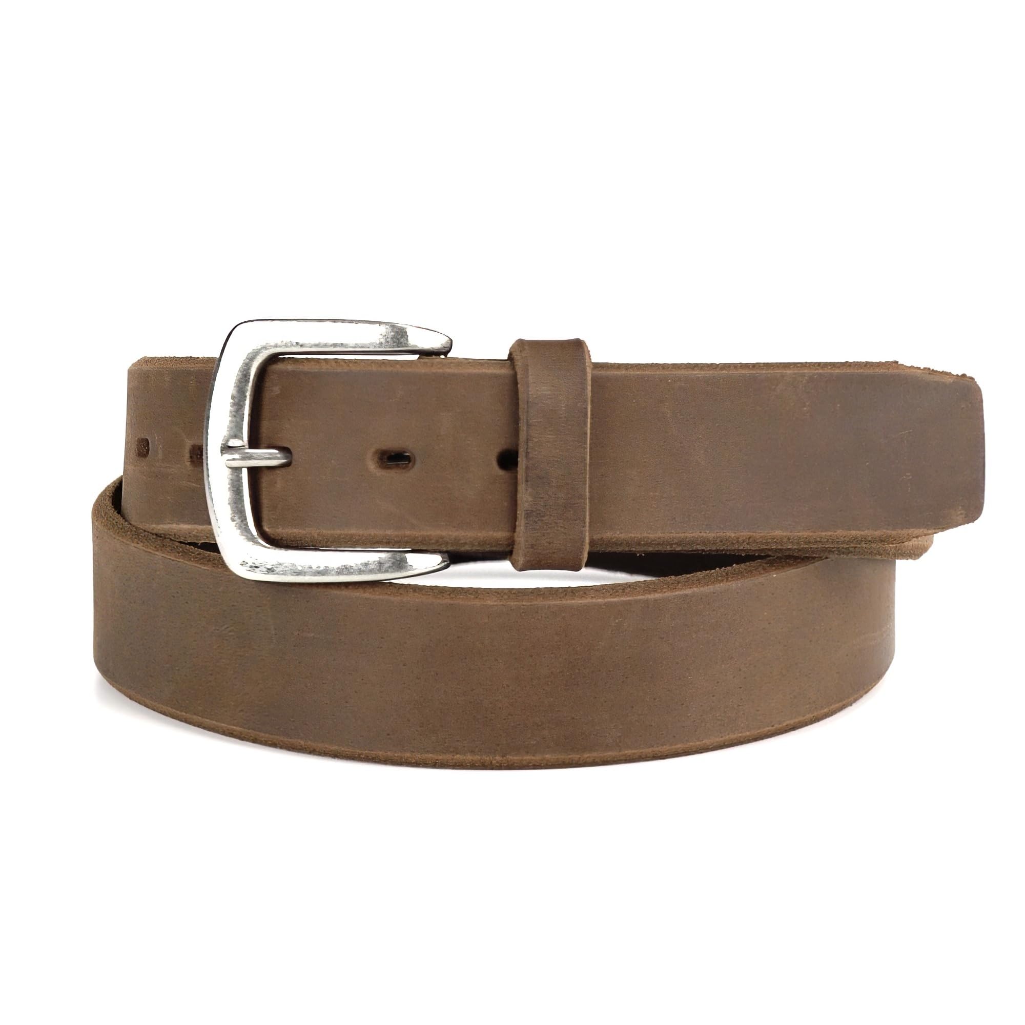 ARIAT Men's Embossed Logo Beveled Edge Belt, Medium Brown, 38