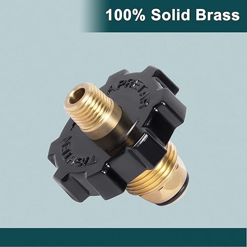 Miniatura 4 de GASPRO Depósito de propano para regulador y manguera, POL x 1/4" macho NPT, exceso de flujo, latón macizo