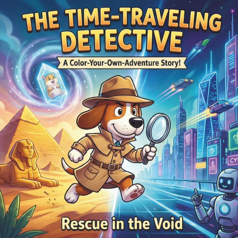 The Time-Traveling Detective: Rescue in the Void: An Interactive Coloring Adventure Storybook for Kids (Choose Your Path, Solve Puzzles & Save the Day)